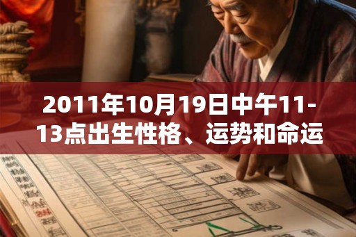 2011年10月19日中午11-13点出生性格、运势和命运