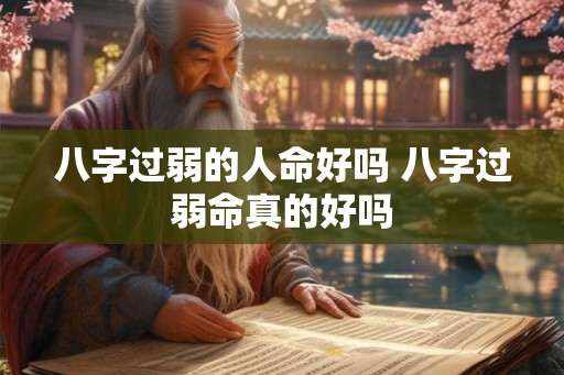 八字过弱的人命好吗 八字过弱命真的好吗 八字过弱的人命好吗 八字过弱命真的好吗