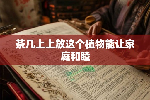 茶几上上放这个植物能让家庭和睦