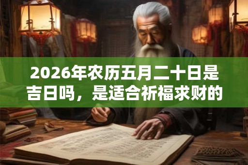 2026年农历五月二十日是吉日吗,是适合祈福求财的日子吗? 2026年农历五月二十日是吉日吗,是适合祈福求财的日子吗?