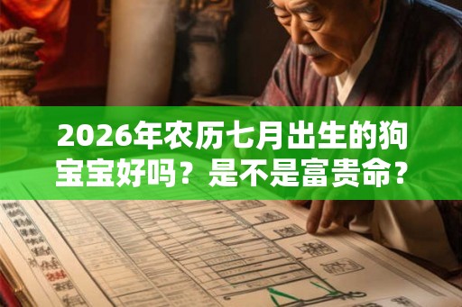 2026年农历七月出生的狗宝宝好吗？是不是富贵命？