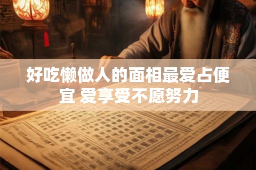 好吃懒做人的面相最爱占便宜 爱享受不愿努力