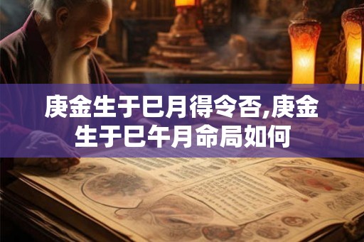 庚金生于巳月得令否,庚金生于巳午月命局如何