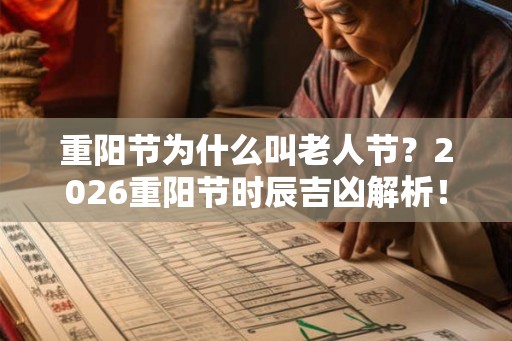 重阳节为什么叫老人节？2026重阳节时辰吉凶解析！