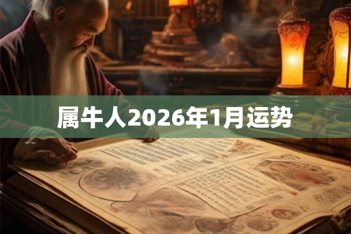 属牛人2026年1月运势
