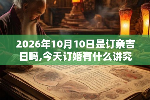 2026年10月10日是订亲吉日吗,今天订婚有什么讲究 2026年10月10日是订亲吉日吗,今天订婚有什么讲究