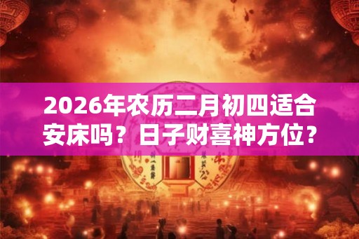 2026年农历二月初四适合安床吗？日子财喜神方位？