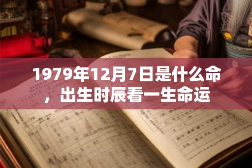 1979年12月7日是什么命,出生时辰看一生命运 1979年12月7日是什么命,出生时辰看一生命运