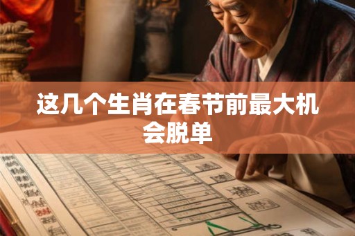 这几个生肖在春节前最大机会脱单 这几个生肖在春节前最大机会脱单