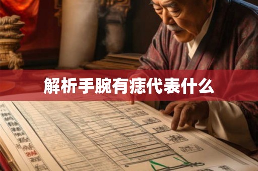 解析手腕有痣代表什么 解析手腕有痣代表什么