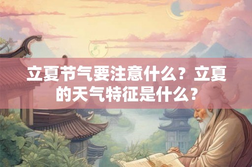 立夏节气要注意什么？立夏的天气特征是什么？
