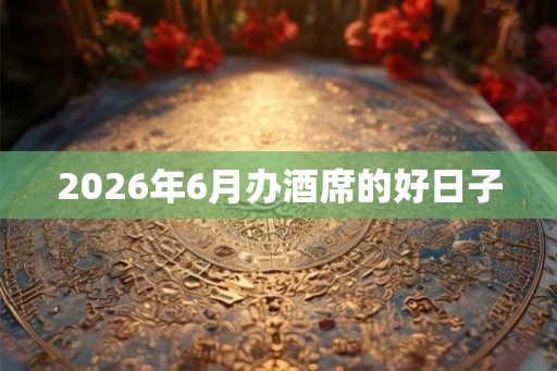2026年6月办酒席的好日子 2026年6月办酒席的好日子