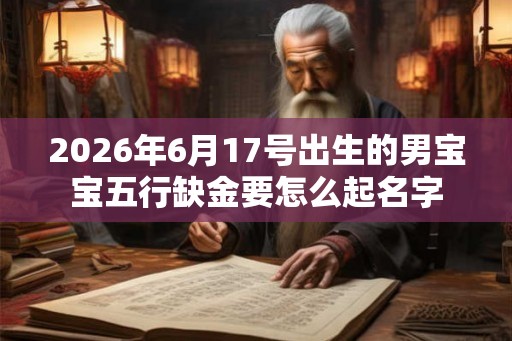 2026年6月17号出生的男宝宝五行缺金要怎么起名字