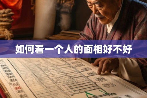 如何看一个人的面相好不好
