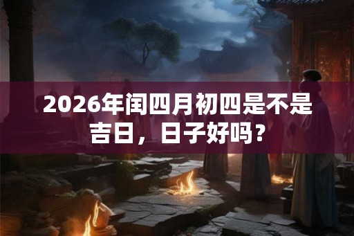 2026年闰四月初四是不是吉日，日子好吗？
