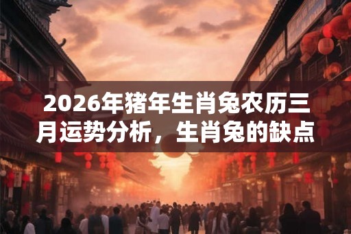 2026年猪年生肖兔农历三月运势分析，生肖兔的缺点有哪些？
