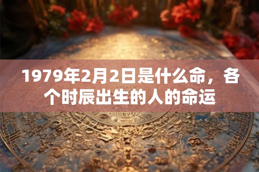 1979年2月2日是什么命，各个时辰出生的人的命运
