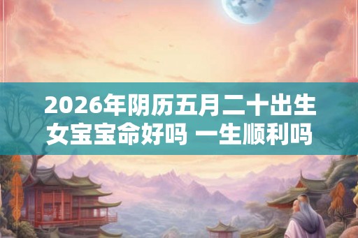 2026年阴历五月二十出生女宝宝命好吗 一生顺利吗