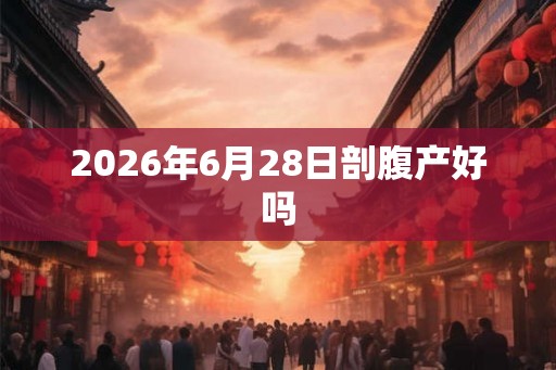 2026年6月28日剖腹产好吗