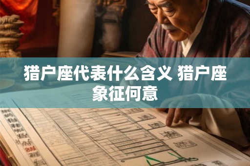 猎户座代表什么含义 猎户座象征何意