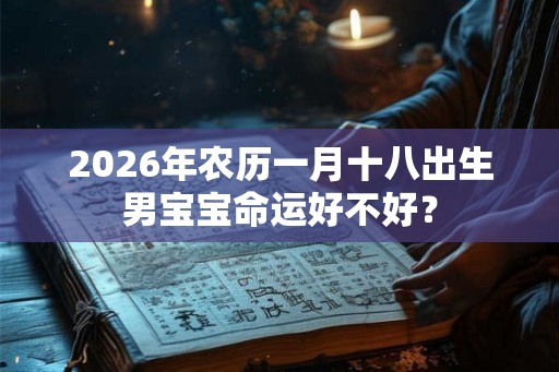 2026年农历一月十八出生男宝宝命运好不好？