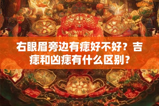 右眼眉旁边有痣好不好?吉痣和凶痣有什么区别? 右眼眉旁边有痣好不好?吉痣和凶痣有什么区别?