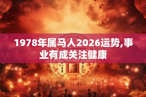 1978年属马人2026运势,事业有成关注健康