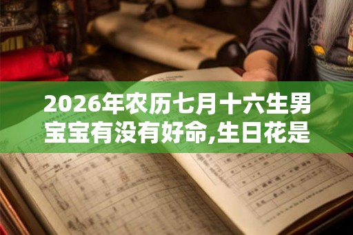 2026年农历七月十六生男宝宝有没有好命,生日花是什么？