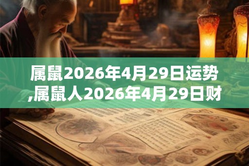 属鼠2026年4月29日运势,属鼠人2026年4月29日财运,生肖鼠2026年4月29日运势 属鼠2026年4月29日运势,属鼠人2026年4月29日财运,生肖鼠2026年4月29日运势