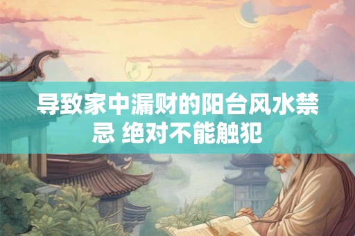 导致家中漏财的阳台风水禁忌 绝对不能触犯