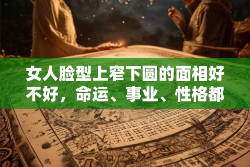 女人脸型上窄下圆的面相好不好，命运、事业、性格都说了！