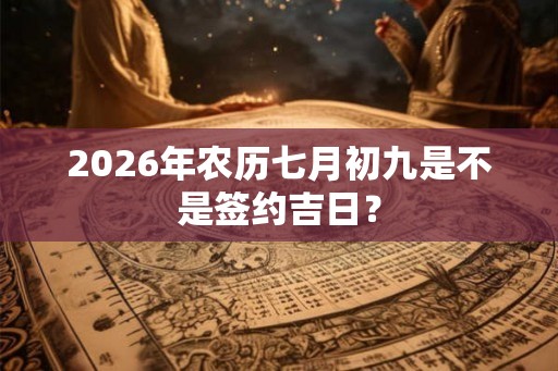 2026年农历七月初九是不是签约吉日？