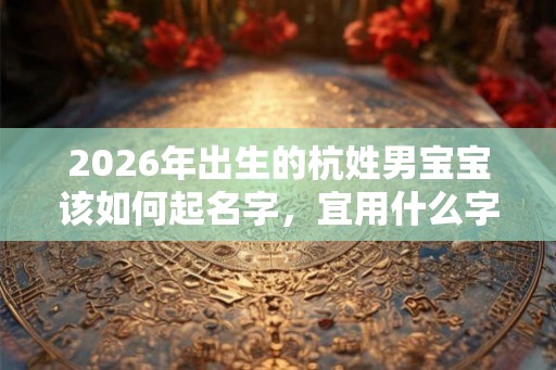 2026年出生的杭姓男宝宝该如何起名字，宜用什么字。