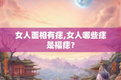 女人面相有痣,女人哪些痣是福痣？