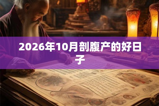 2026年10月剖腹产的好日子