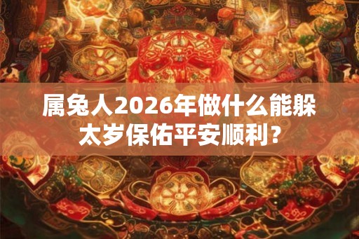 属兔人2026年做什么能躲太岁保佑平安顺利？