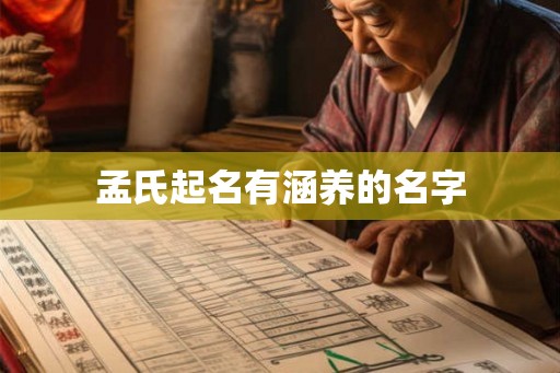 孟氏起名有涵养的名字 孟氏起名有涵养的名字