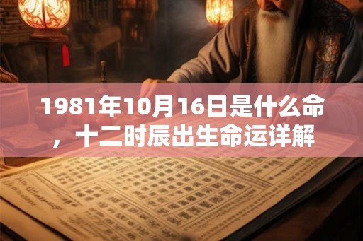 1981年10月16日是什么命,十二时辰出生命运详解 1981年10月16日是什么命,十二时辰出生命运详解