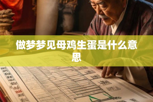 做梦梦见母鸡生蛋是什么意思 做梦梦见母鸡生蛋是什么意思