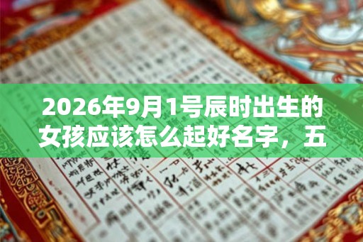 2026年9月1号辰时出生的女孩应该怎么起好名字，五行属什么