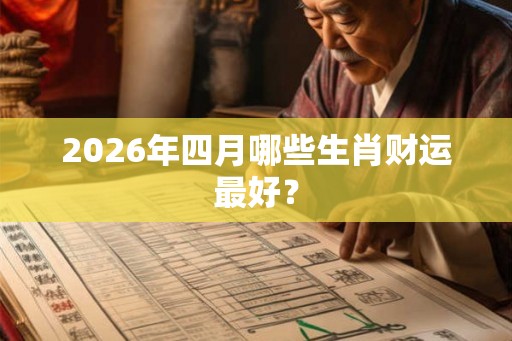 2026年四月哪些生肖财运最好？