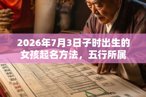 2026年7月3日子时出生的女孩起名方法，五行所属