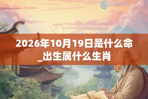 2026年10月19日是什么命_出生属什么生肖
