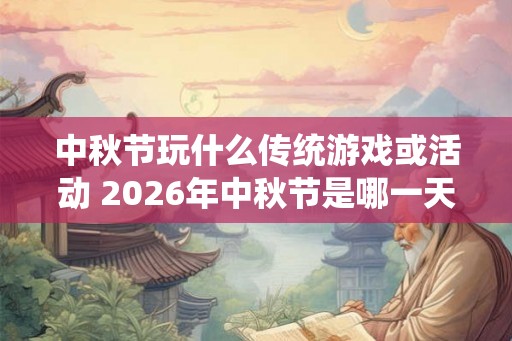 中秋节玩什么传统游戏或活动 2026年中秋节是哪一天