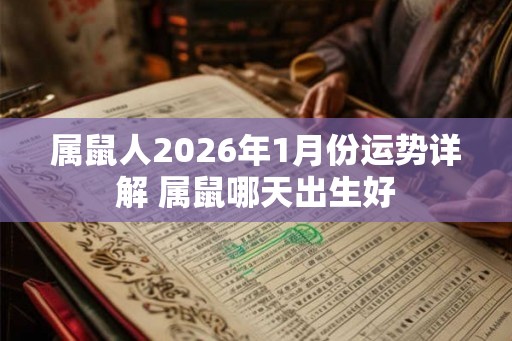 属鼠人2026年1月份运势详解 属鼠哪天出生好