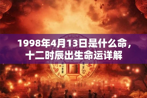 1998年4月13日是什么命,十二时辰出生命运详解 1998年4月13日是什么命,十二时辰出生命运详解