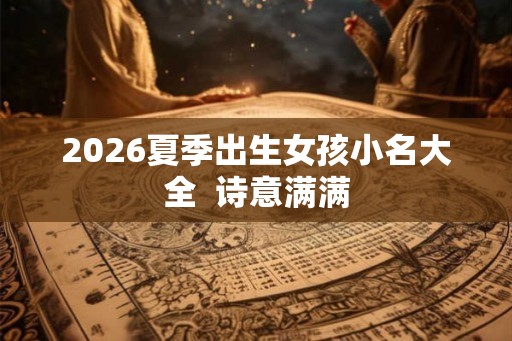 2026夏季出生女孩小名大全  诗意满满