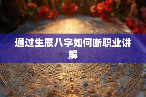 通过生辰八字如何断职业讲解