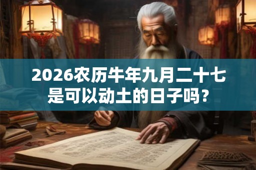 2026农历牛年九月二十七是可以动土的日子吗？