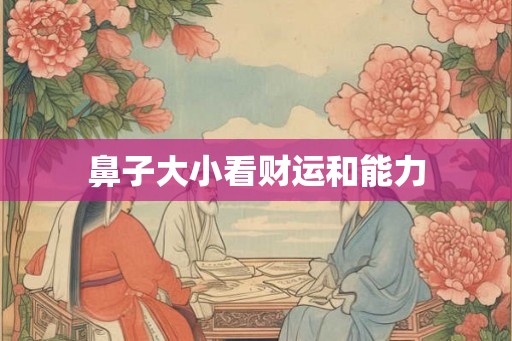 鼻子大小看财运和能力 鼻子大小看财运和能力